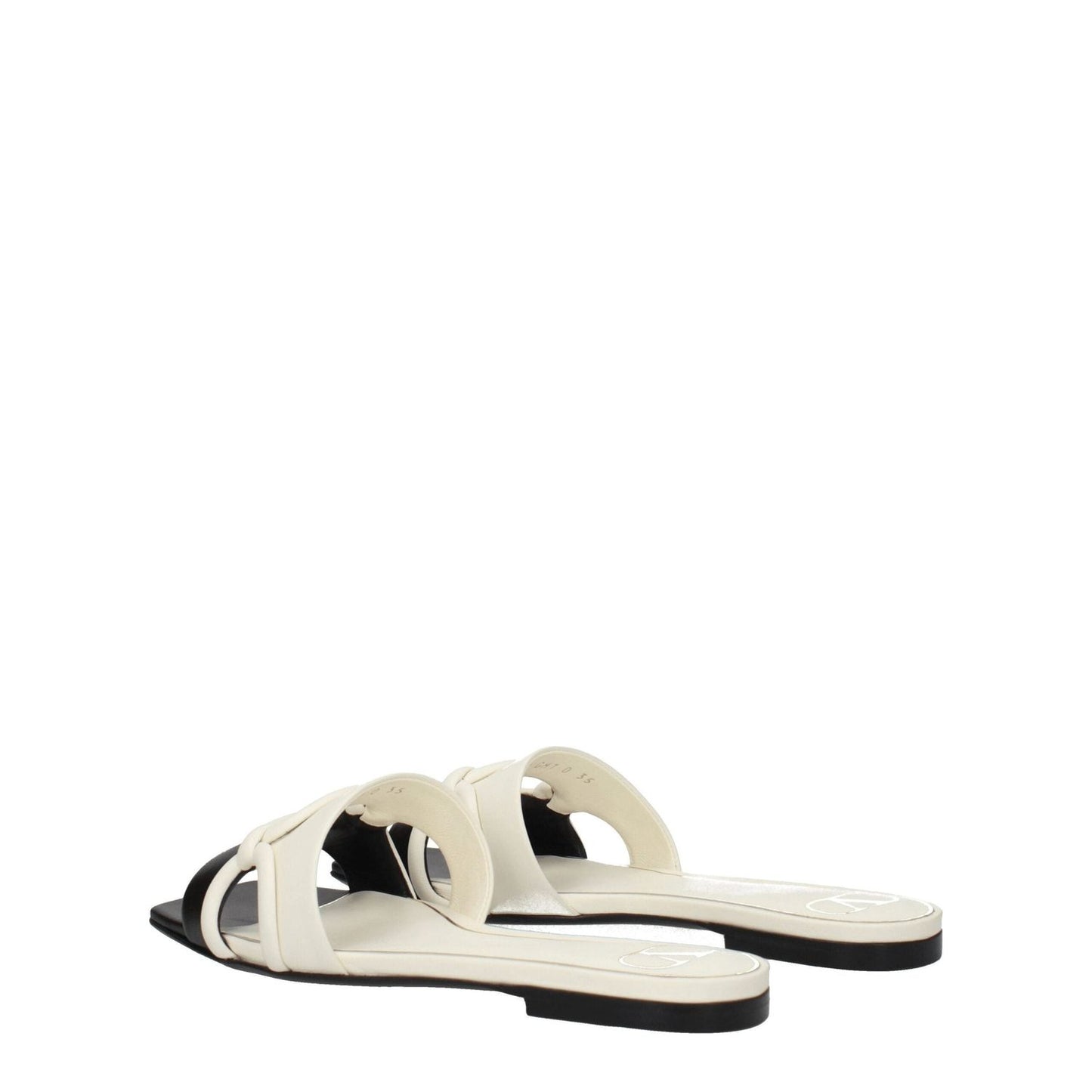 Valentino Garavani Black Leather Slippers Sandals VA-8547405824265-EU35/US5