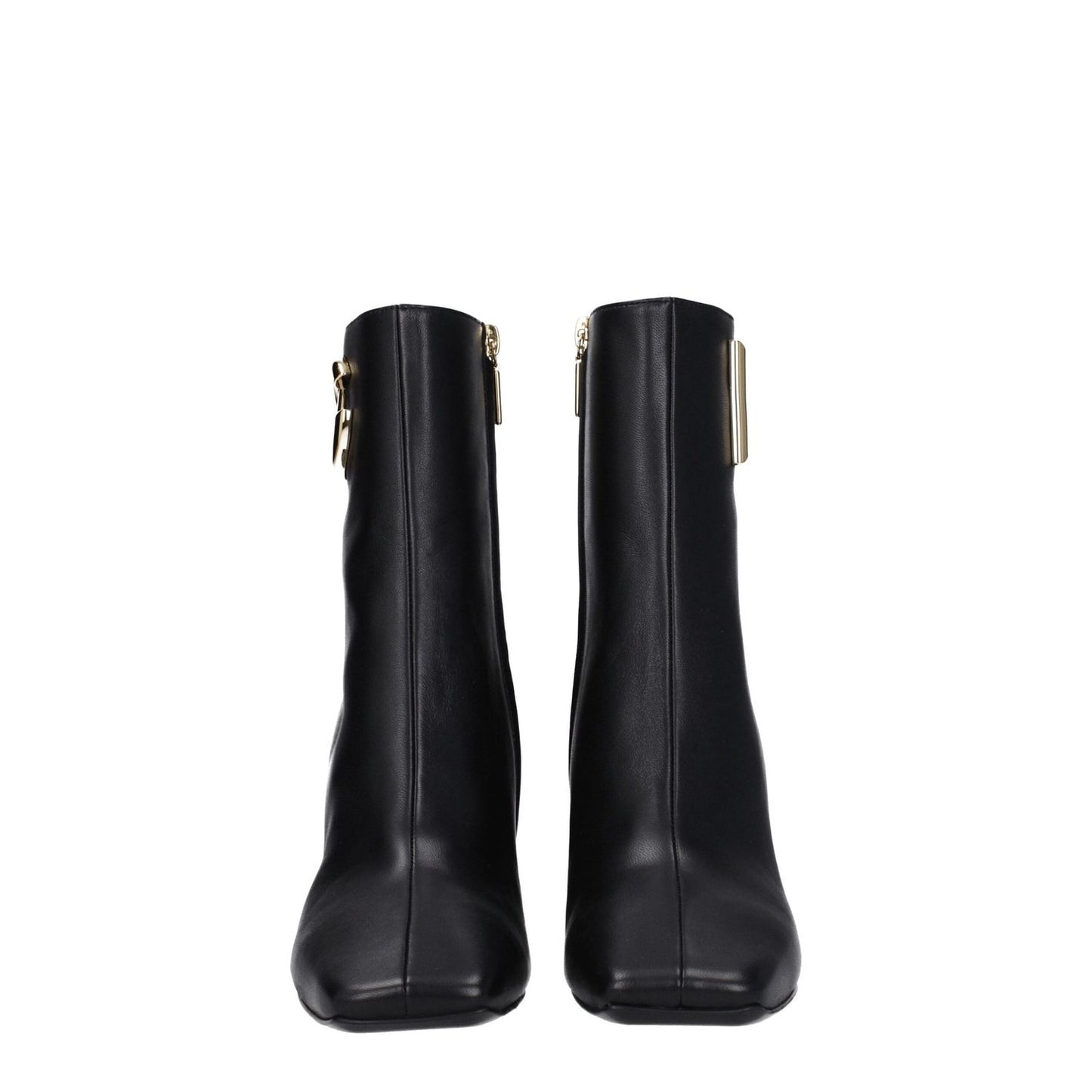 Dolce & Gabbana Black Leather Ankle Boots DO-8547428237577-EU38.5/US8.5