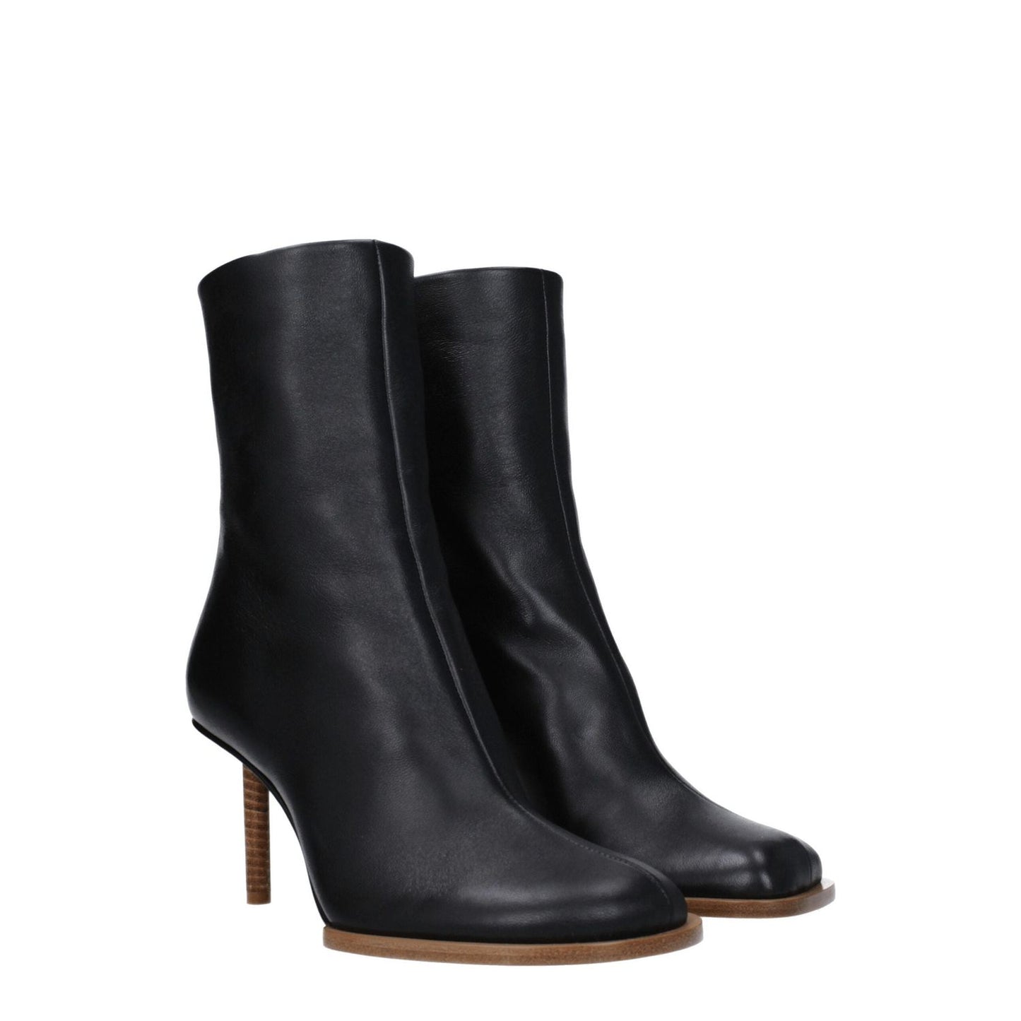 Jacquemus Black Leather Ankle Boots JA-8547450978569-EU36/US6
