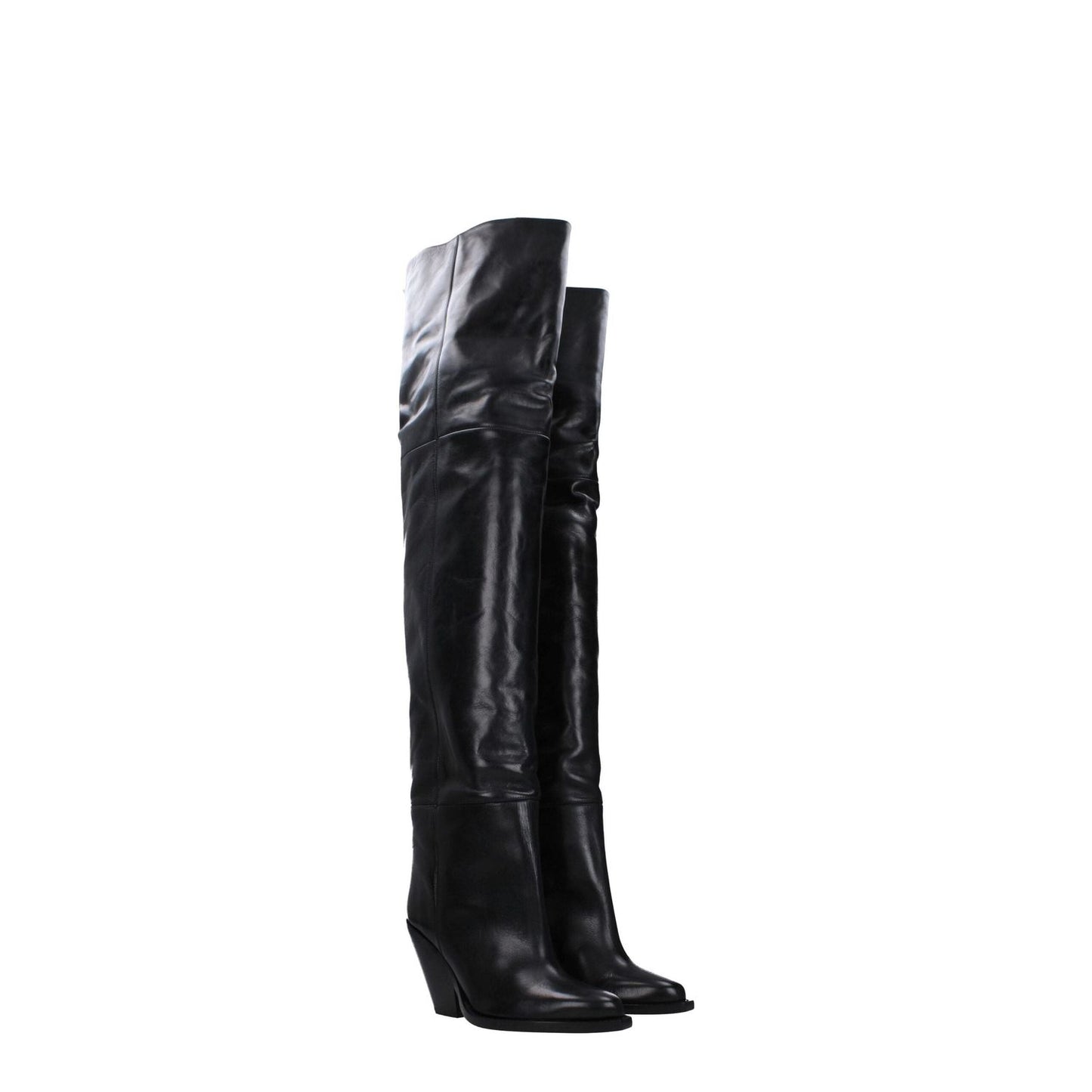 Isabel Marant Black Leather Over The Knee IS-8547451240713-EU36/US6