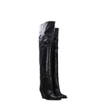 Isabel Marant Black Leather Over The Knee IS-8547451240713-EU36/US6