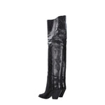 Isabel Marant Black Leather Over The Knee IS-8547451240713-EU36/US6