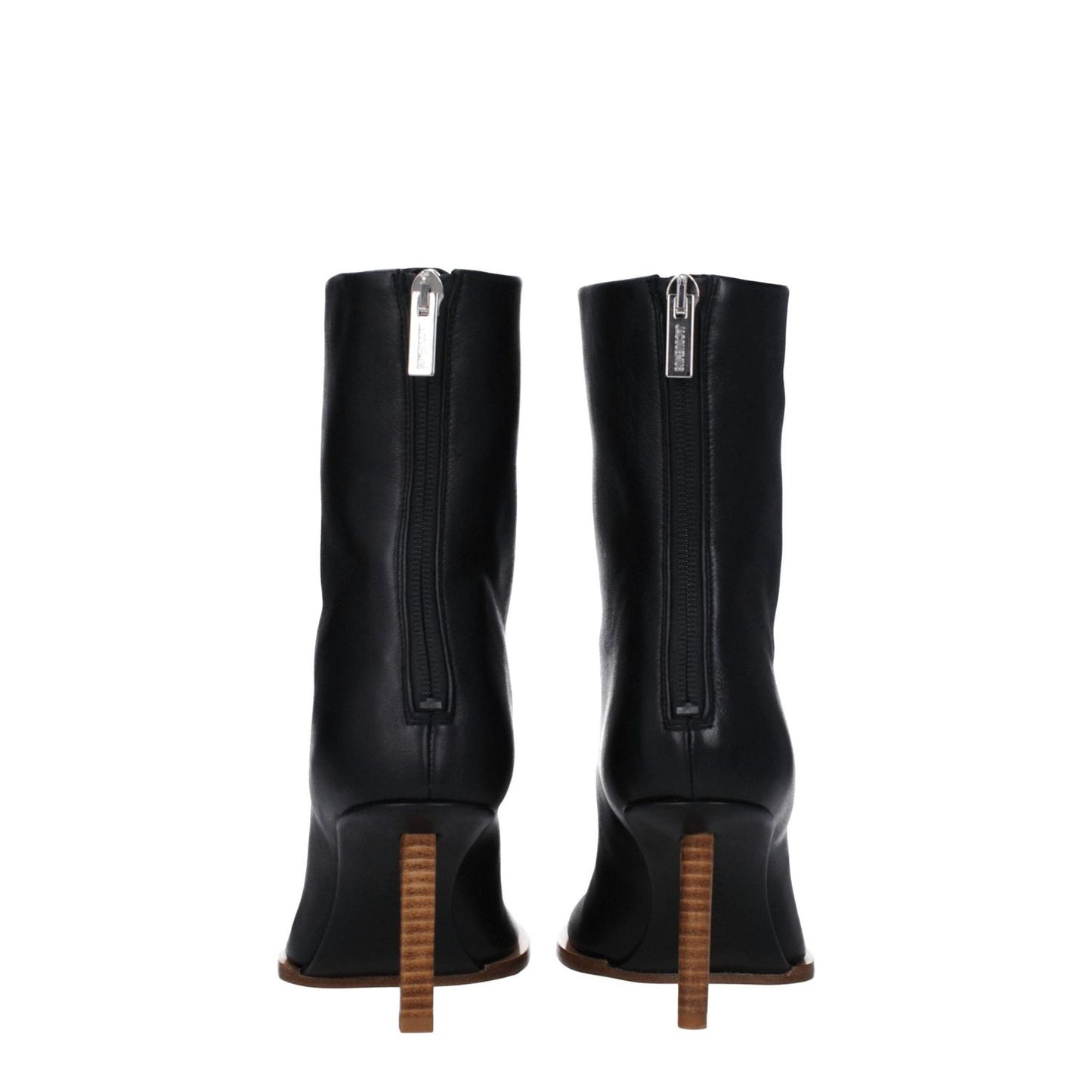 Jacquemus Black Leather Ankle Boots JA-8547450978569-EU36/US6