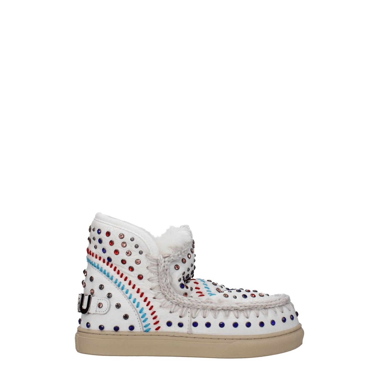 Mou White Leather Ankle Boots MO-8547457007881-EU36/US6