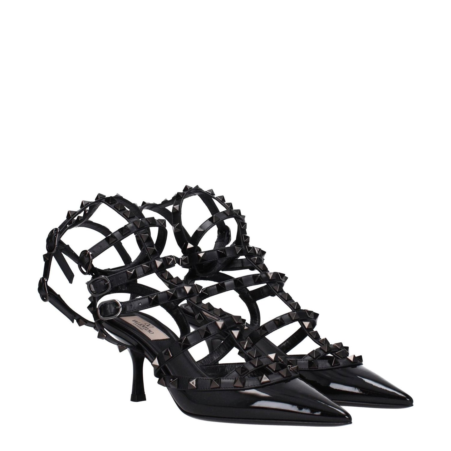 Valentino Garavani Black Leather Stiletto Heels Sandals VA-8547461595401-EU36.5/US6.5