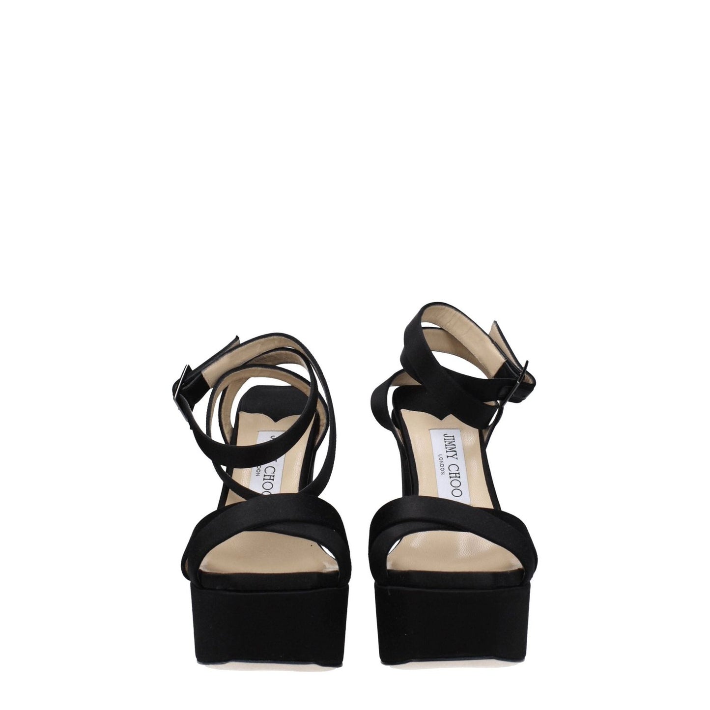 Jimmy Choo Black Satin Platforms JI-8547462152457-EU38/US8