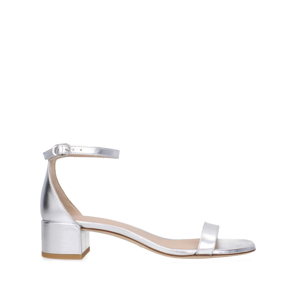 Stuart Weitzman Gray Leather Flat Sandals ST-9250412495113-EU35.5/US5.5