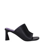 Stella McCartney Black Leather Stiletto Heels Sandals