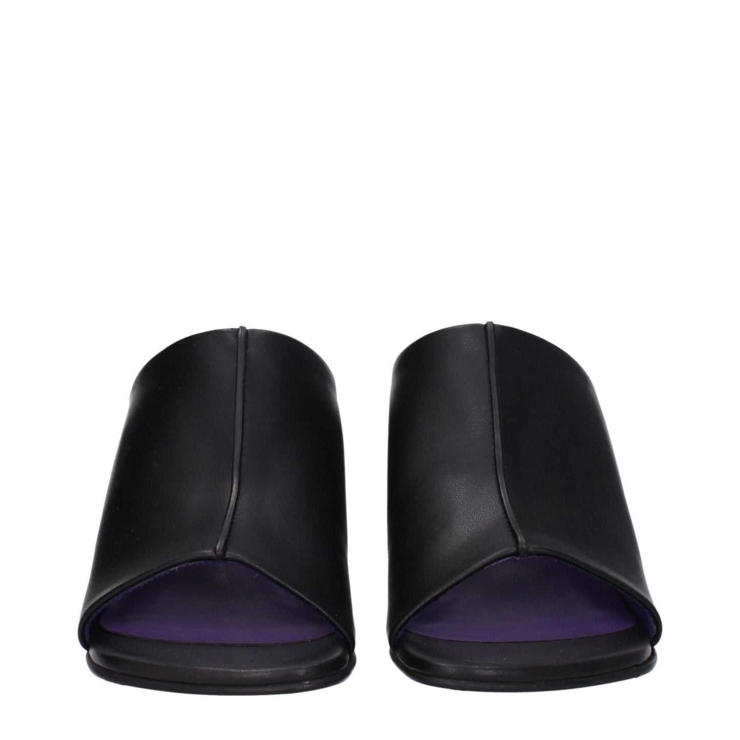 Stella McCartney Black Leather Stiletto Heels Sandals