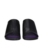 Stella McCartney Black Leather Stiletto Heels Sandals