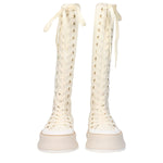 Max Mara Beige Fabric Lace-Up Boots MA-9263845081353-EU36/US6
