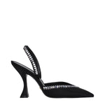 Stuart Weitzman Black Satin Stiletto Heels Sandals ST-9289904259337-EU37.5/US7.5