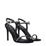Stuart Weitzman Black Satin Stiletto Heels Sandals ST-9289924083977-EU36/US6