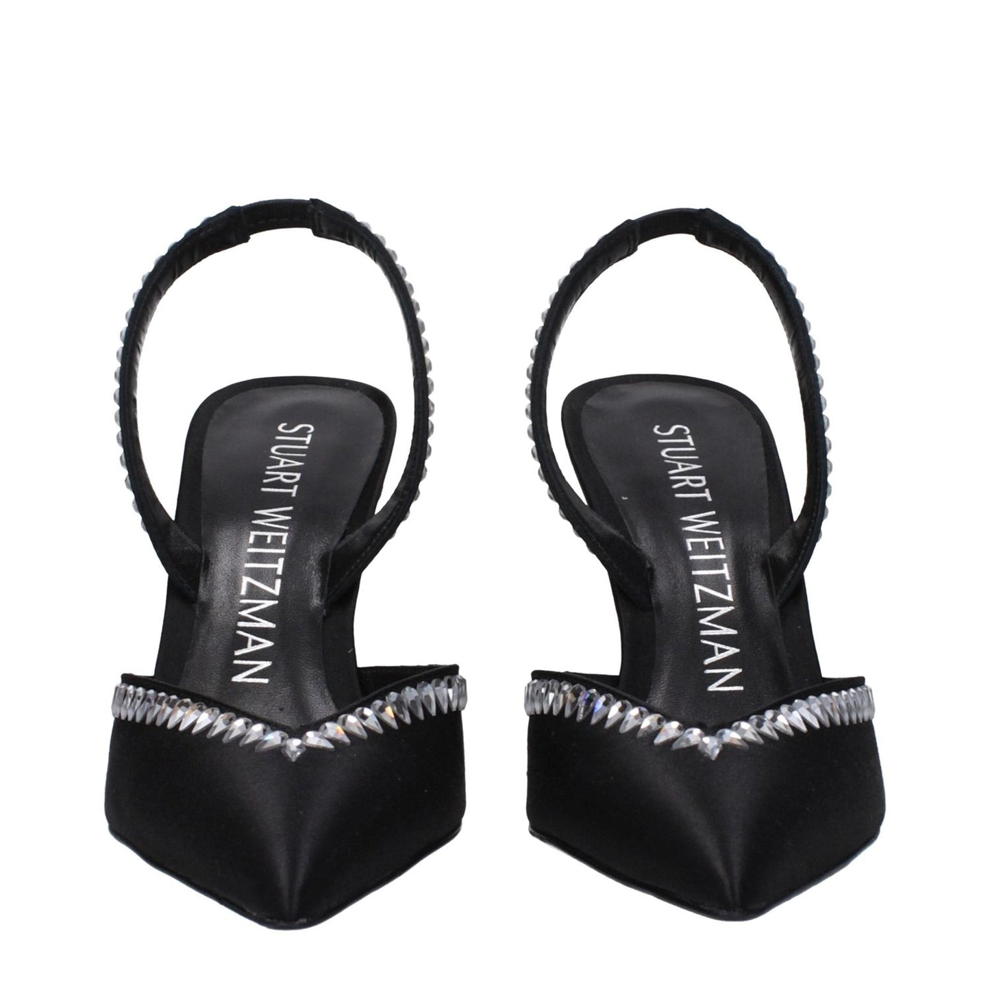Stuart Weitzman Black Satin Stiletto Heels Sandals ST-9289904259337-EU37.5/US7.5