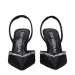 Stuart Weitzman Black Satin Stiletto Heels Sandals ST-9289904259337-EU37.5/US7.5