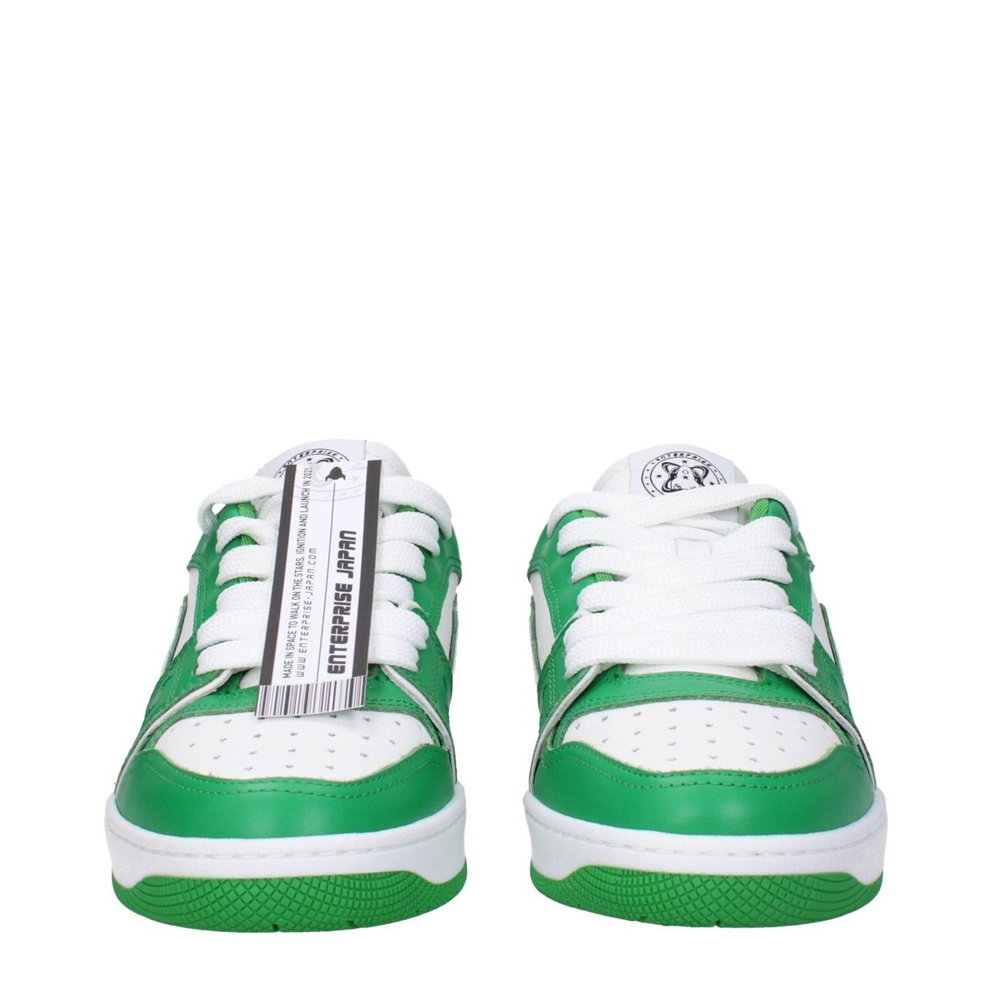 Enterprise Japan Green Leather Low Tops EN-9301465006345-EU40/US7