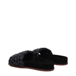 Chloé Black Leather Slippers Sandals CH-9304813175049-EU37/US7