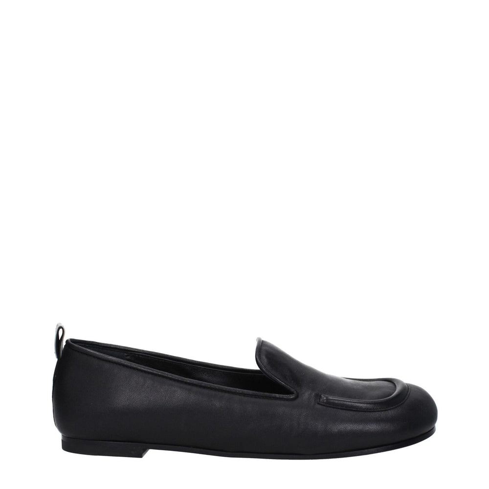 Premiata Black Leather Slip-On Loafers PR-9312432750857-EU37.5/US7.5