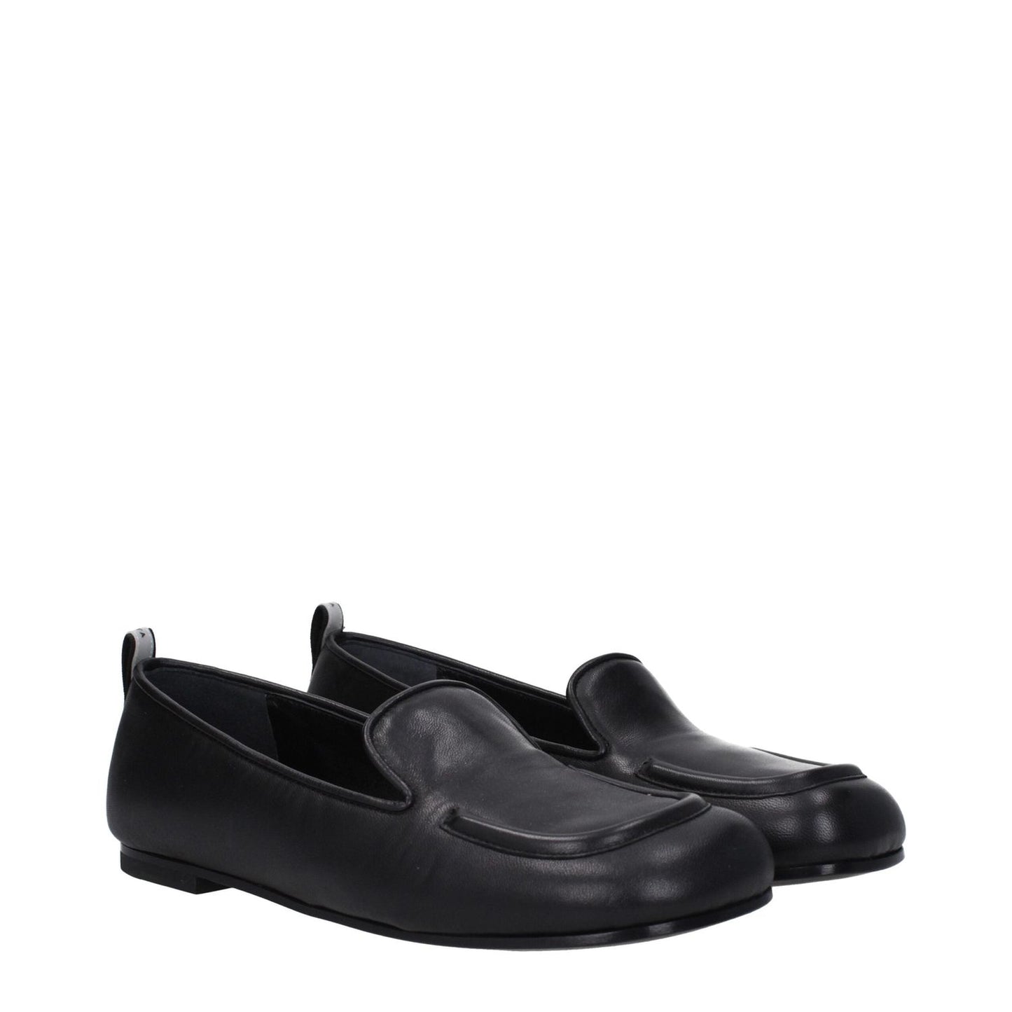 Premiata Black Leather Slip-On Loafers PR-9312432750857-EU37.5/US7.5