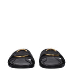 Moncler Black Leather Slippers Sandals MO-9353158000905-EU36/US6