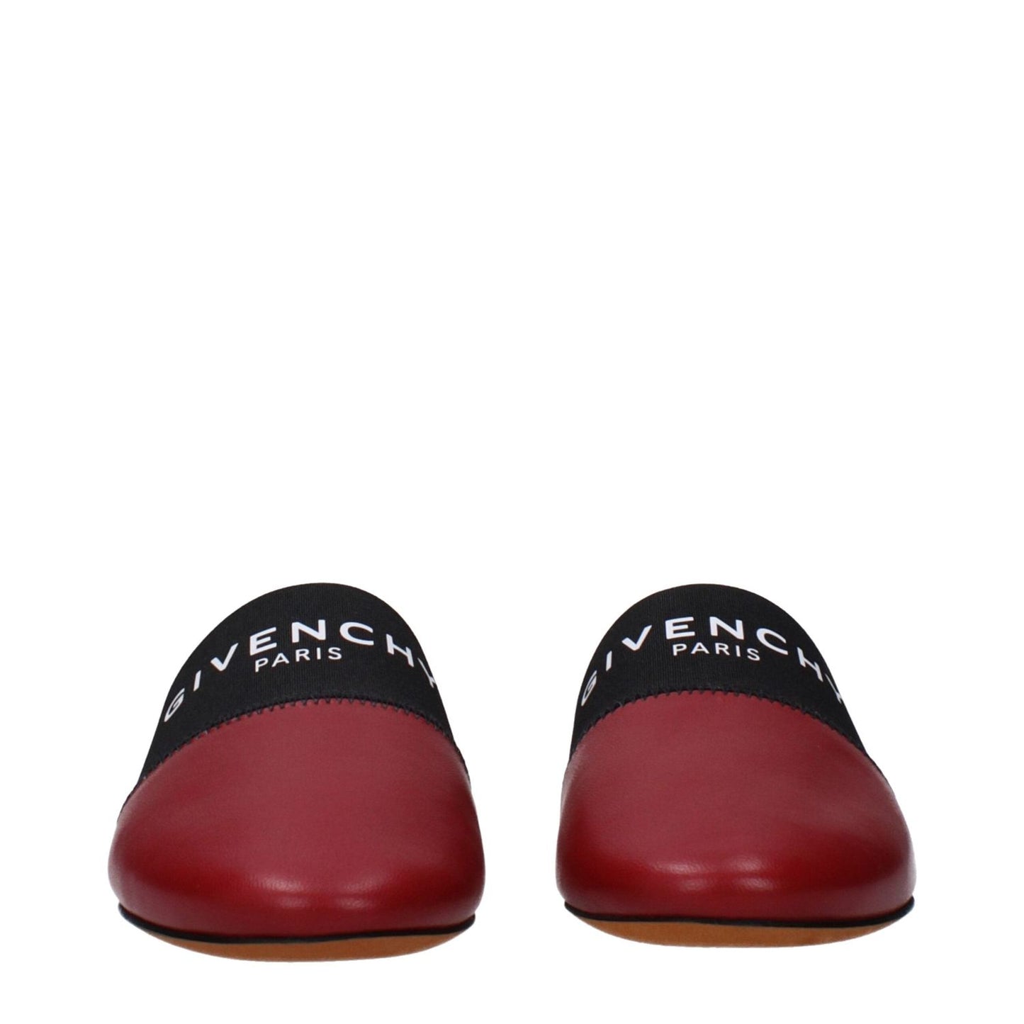Givenchy Red Leather Slippers Sandals GI-9474460123401-EU35/US5