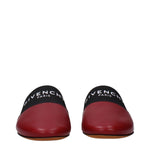 Givenchy Red Leather Slippers Sandals GI-9474460123401-EU35/US5