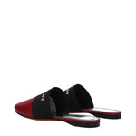 Givenchy Red Leather Slippers Sandals GI-9474460123401-EU35/US5