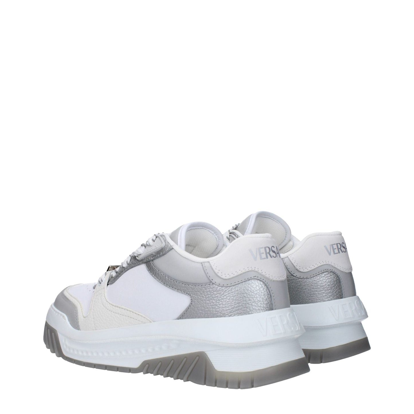 Versace White Leather Chunky Sneakers VE-9489408295177-EU45/US12