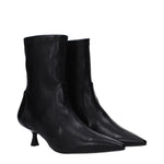Stuart Weitzman Black Leather Ankle Boots ST-10013699506441-EU37.5/US7.5