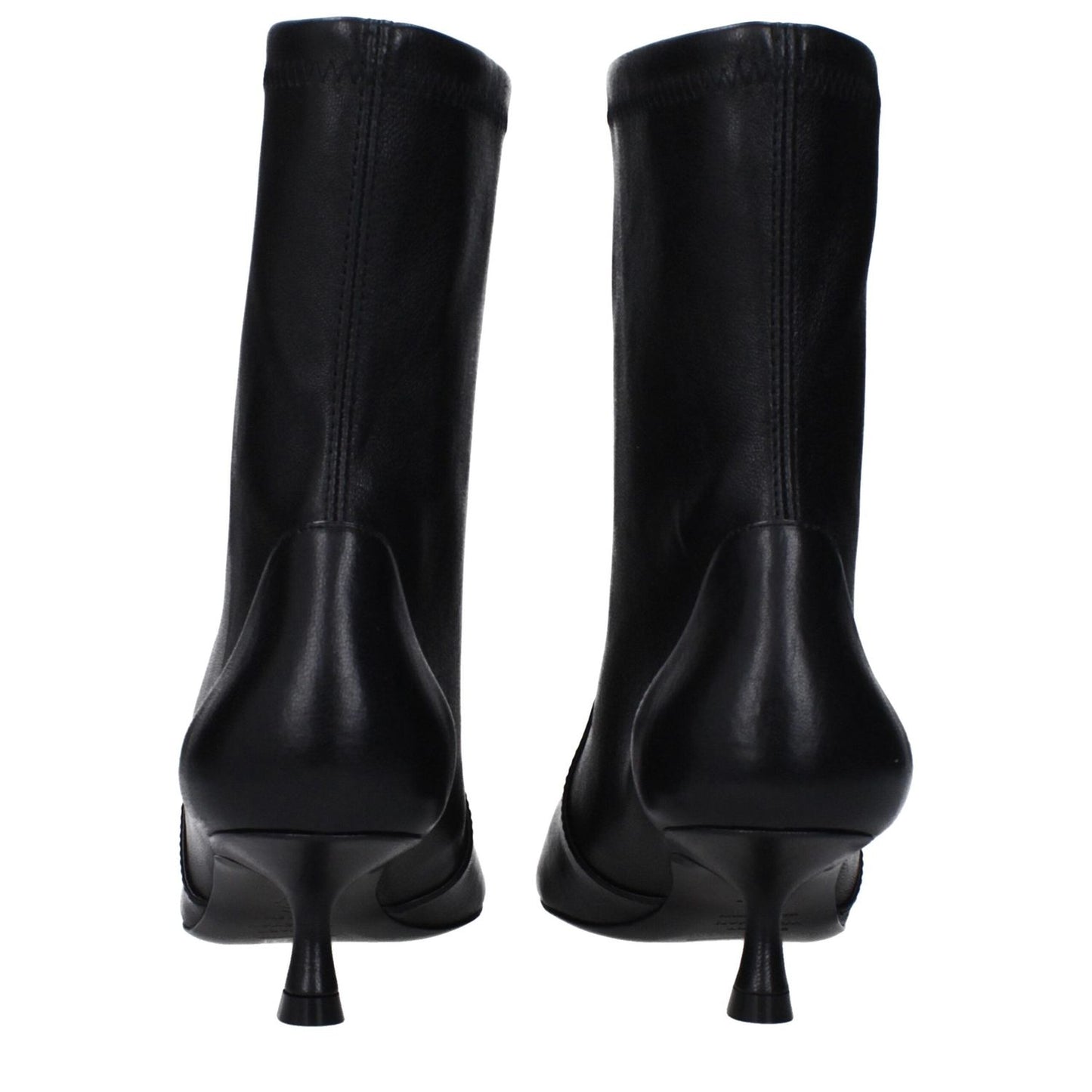Stuart Weitzman Black Leather Ankle Boots ST-10013699506441-EU37.5/US7.5
