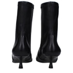 Stuart Weitzman Black Leather Ankle Boots ST-10013699506441-EU37.5/US7.5
