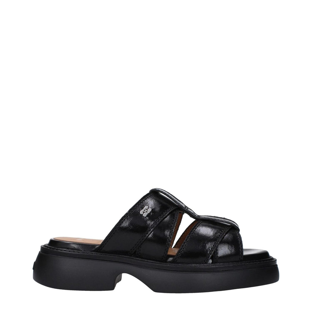 Ganni Black Fabric Slippers Sandals GA-10027171741961-EU36/US6