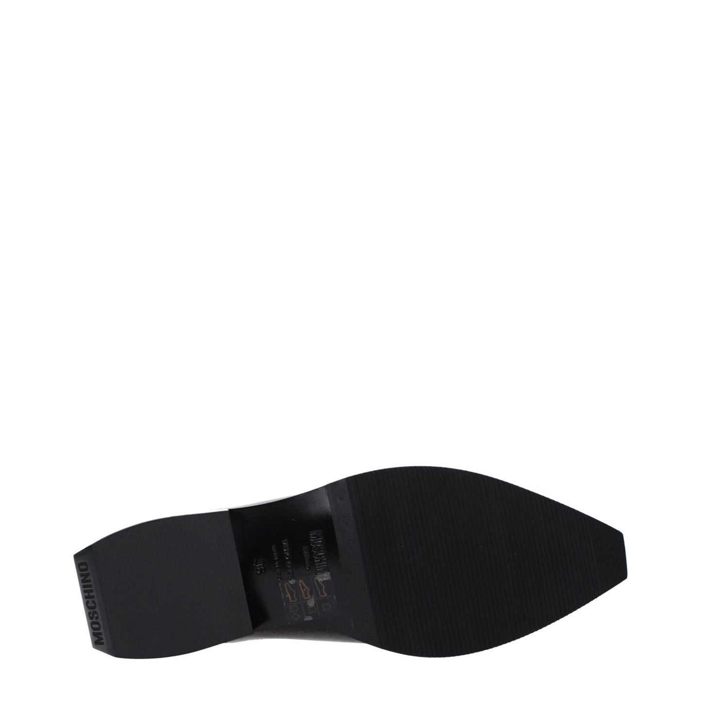 Love Moschino Black Leather Clogs LO-10027286331657-EU36/US6