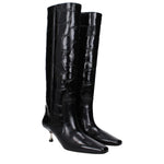 Paris Texas Black Leather High Heel Boots PA-14884841849097-EU36/US6