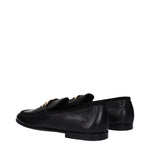 Dolce & Gabbana Black Leather Slip-On Loafers DO-14884928127241-EU40/US7