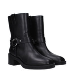 Stuart Weitzman Black Leather Ankle Boots ST-15039020335369-EU37.5/US7.5