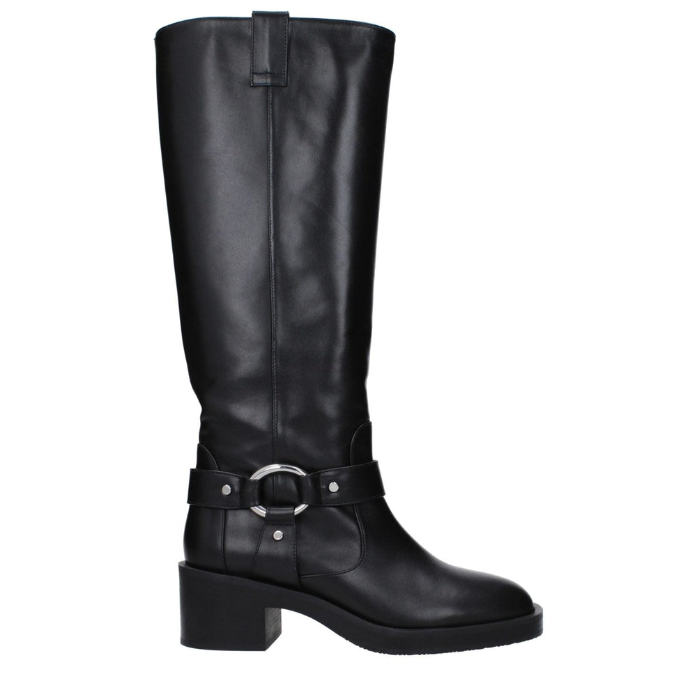 Stuart Weitzman Black Leather High Heel Boots ST-15039028003081-EU36.5/US6.5