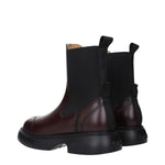 Ganni Brown Leather Ankle Boots GA-15063703191817-EU36/US6