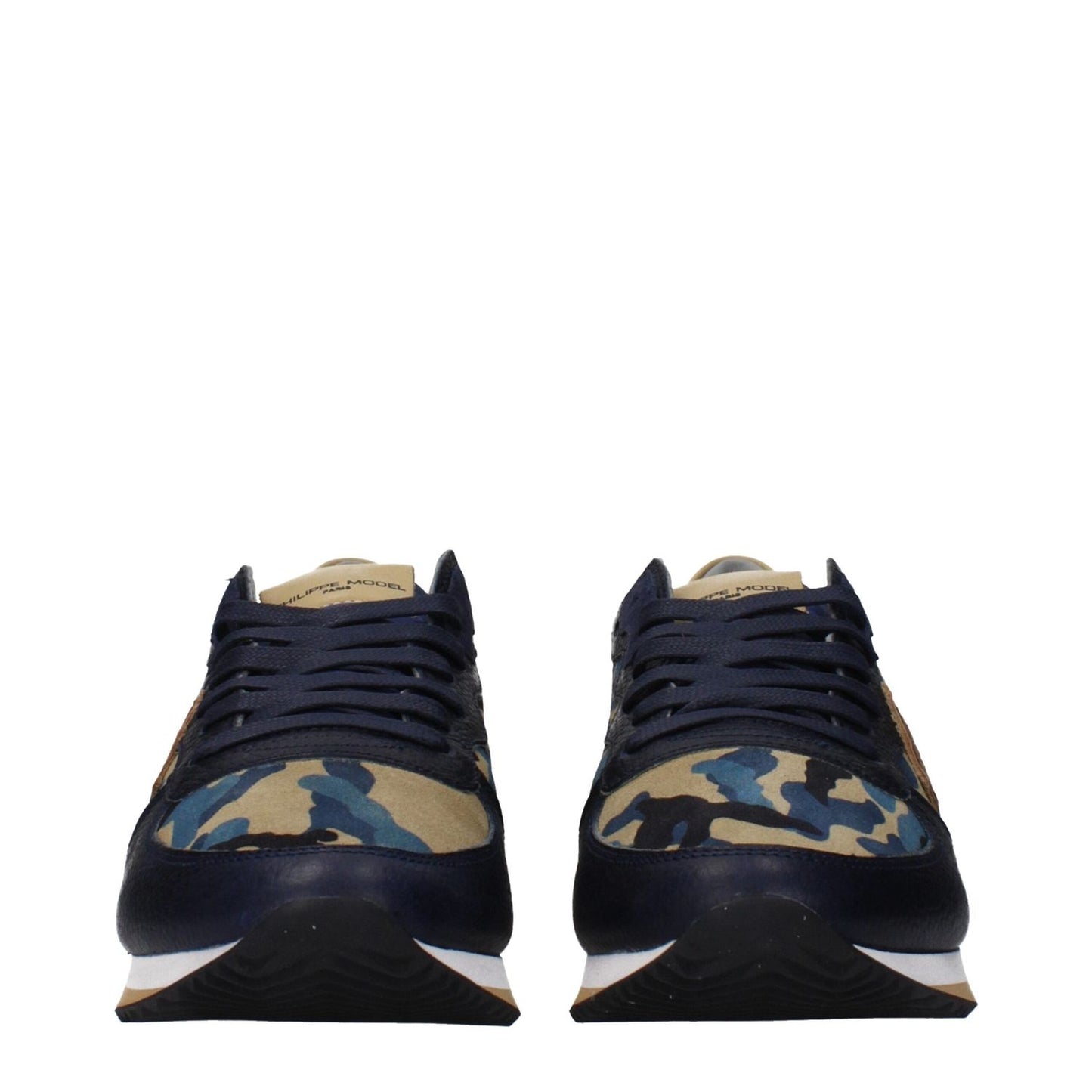 Philippe Model Blue Leather Low Tops PH-15084675563785-EU41/US8