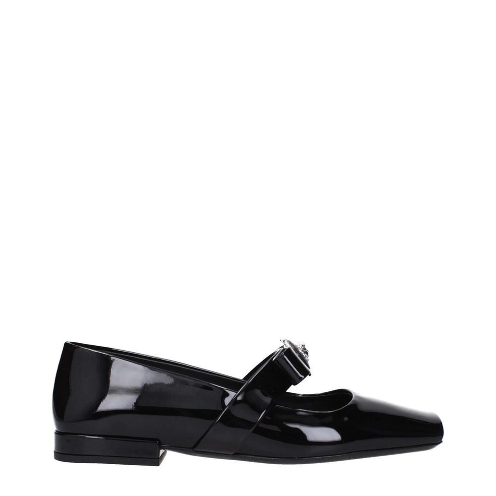 Versace Black Leather Ballet Flats VE-15161649660169-EU41/US11