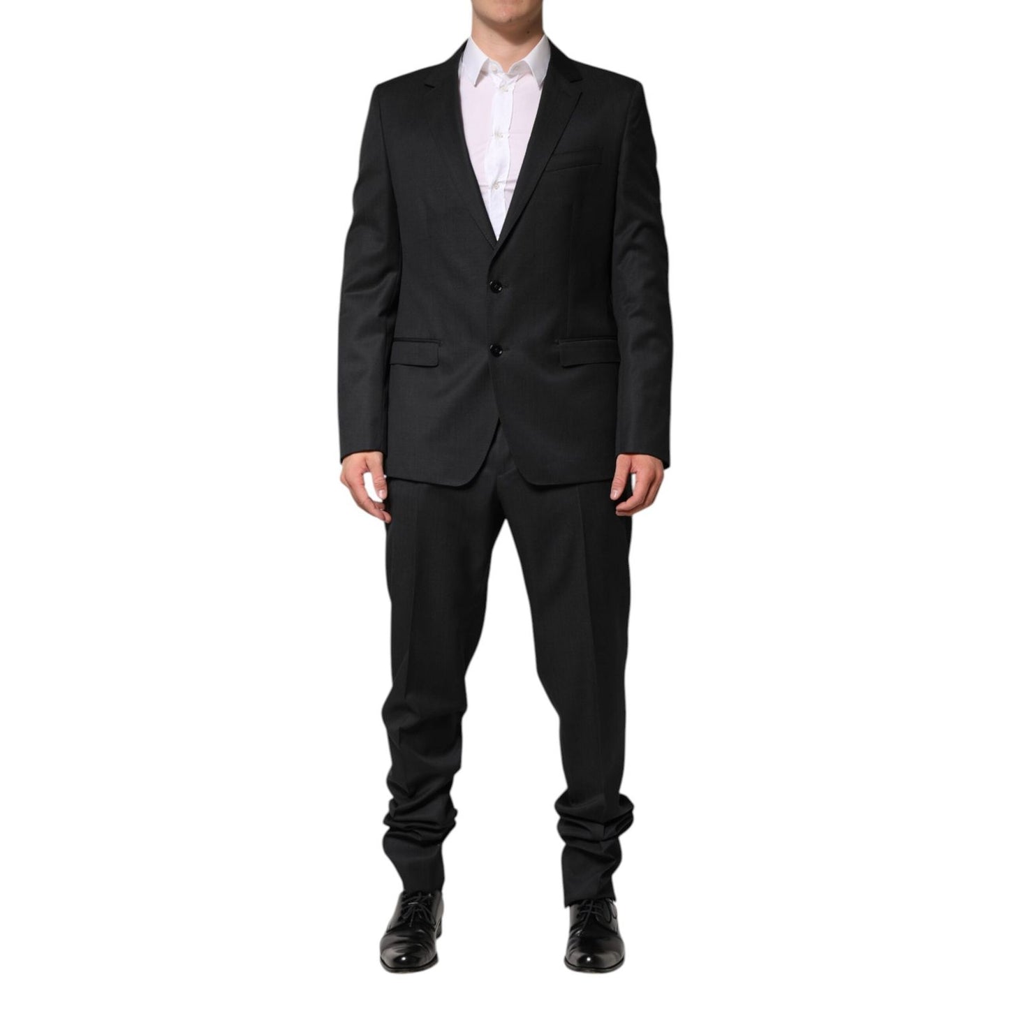 Dolce & Gabbana Dark Gray Wool Single Breasted 2 Piece Suit KOS2364-52