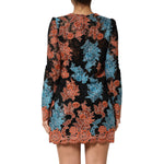 Dolce & Gabbana Multicolor Floral Embroidery Shift Mini Dress DR81814-44
