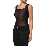 Dolce & Gabbana Black Nylon Sleeveless Round Neck Tank Top TSH90637-40