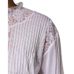 Dolce & Gabbana White Cotton Floral Lace Long Sleeves Top TSH90647-44