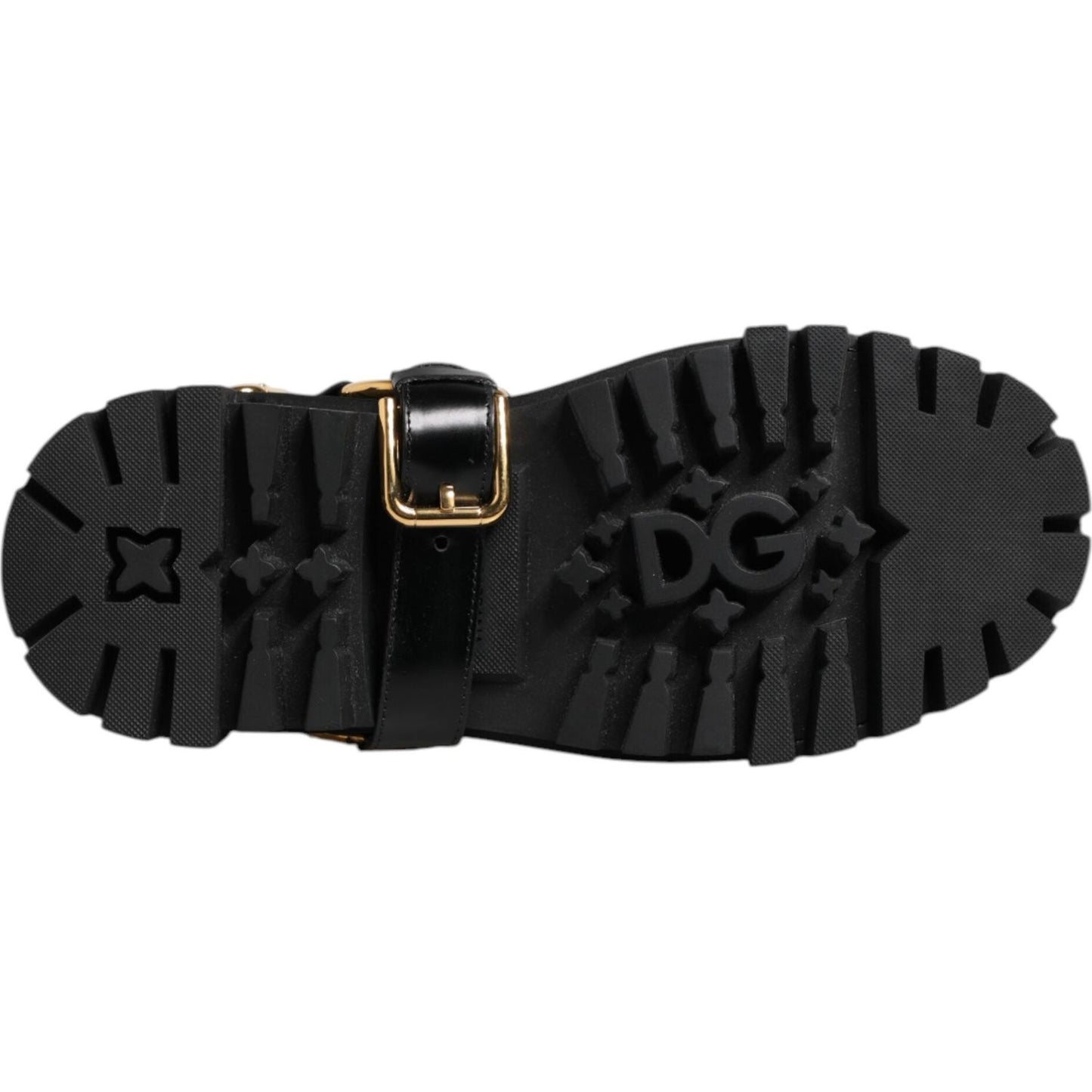 Dolce & Gabbana Black Leather Chelsea Men Short Boots Shoes MV7689-36