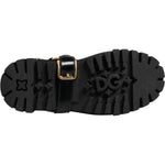 Dolce & Gabbana Black Leather Chelsea Men Short Boots Shoes MV7689-36