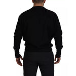 Dolce & Gabbana Black Cotton Crewneck Sweatshirt Sweater TSH7889-44