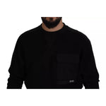 Dolce & Gabbana Black Cotton Crewneck Sweatshirt Sweater TSH7889-44