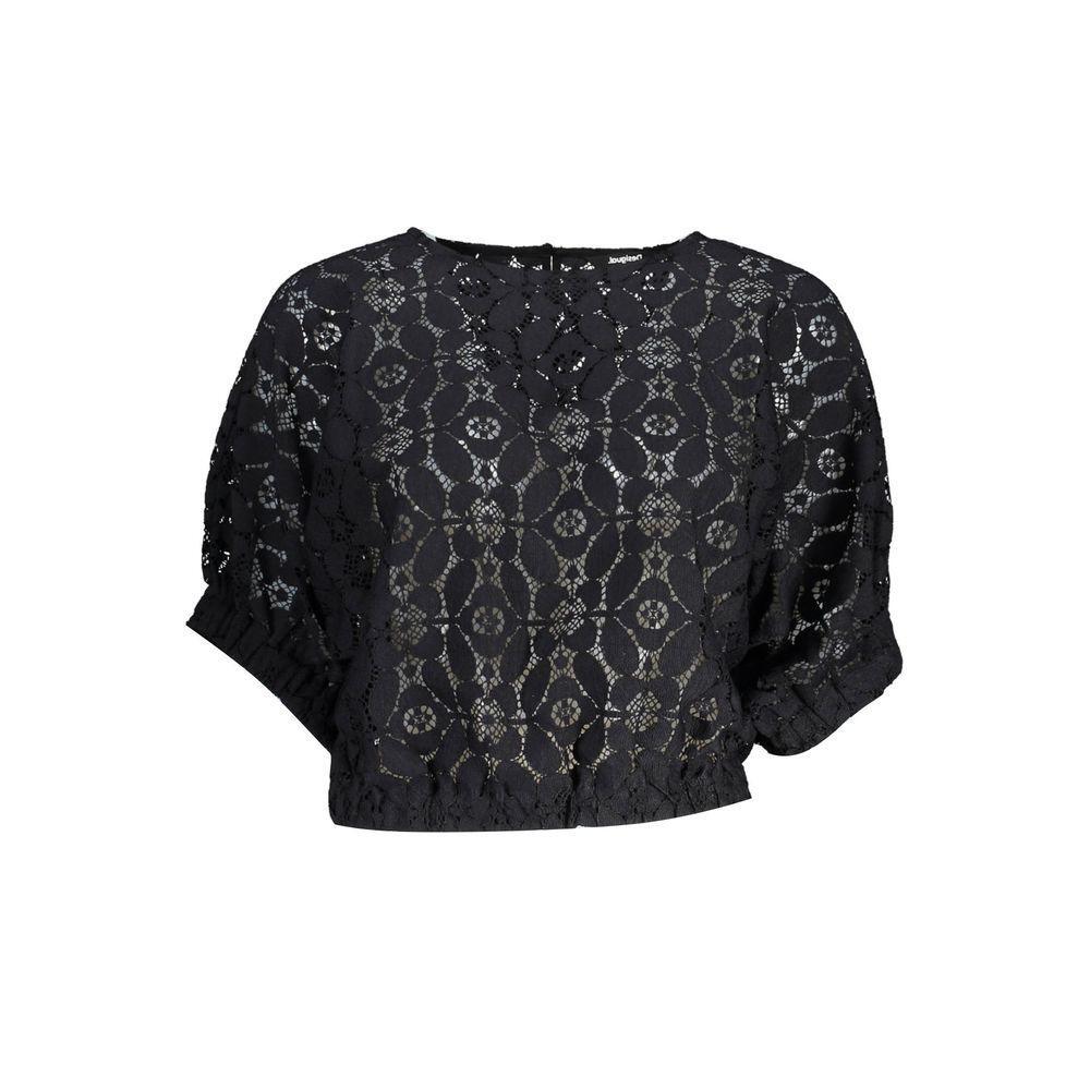 Desigual Black Polyester Tops & T-Shirt DE-18732-M