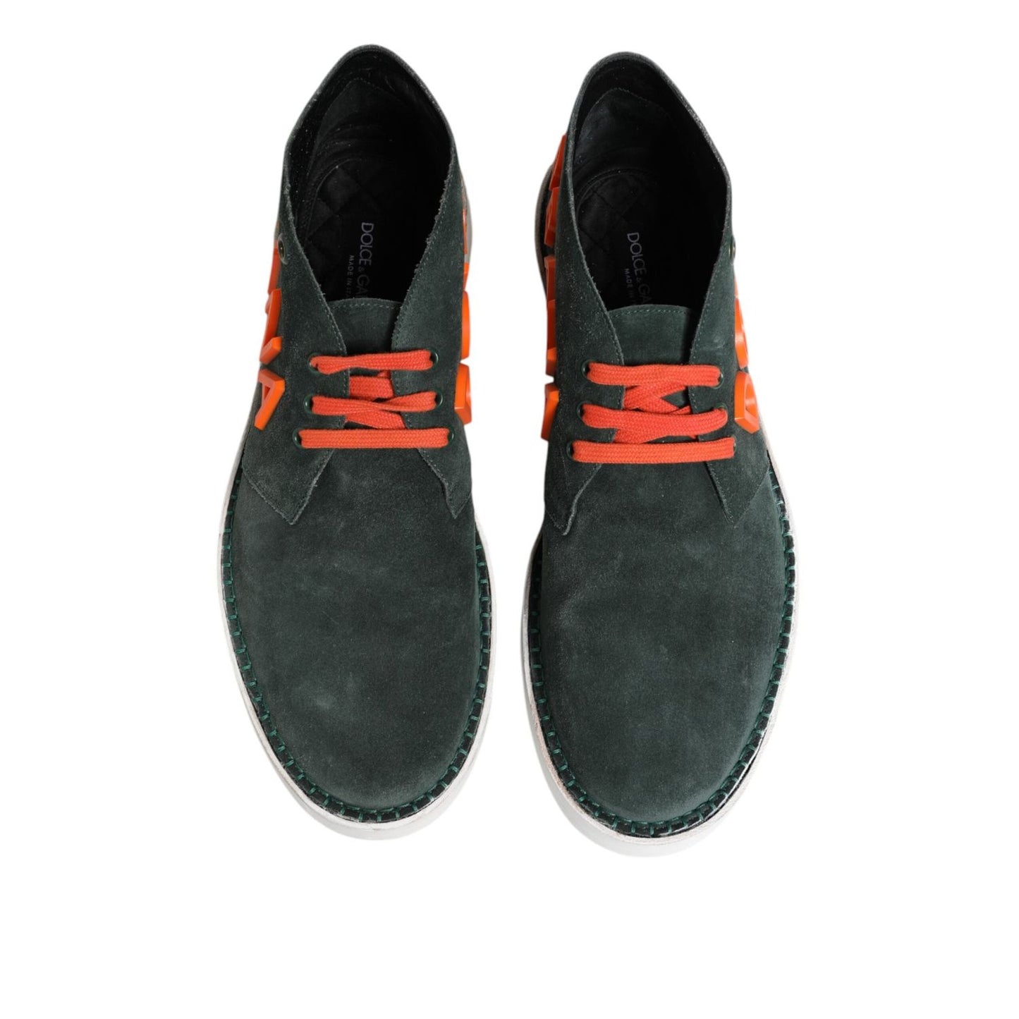 Dolce & Gabbana Green Derby Logo Casual Men Sneakers Shoes MV7679-44